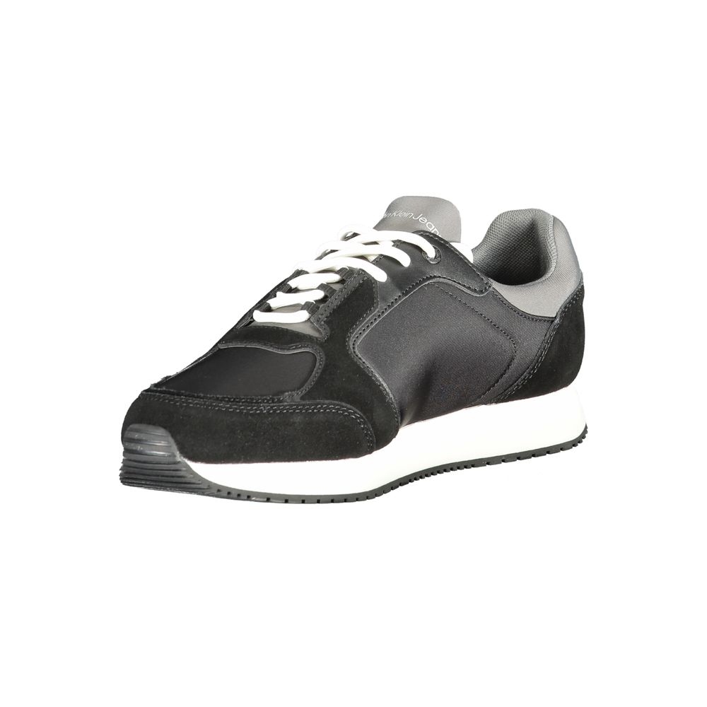 Black Leather Men Sneaker