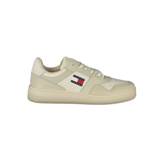 Beige Leather Men Sneaker