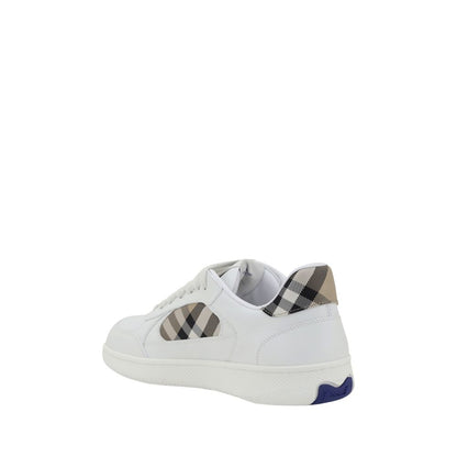 White Calf Leather Bos Taurus Low Top Sneakers