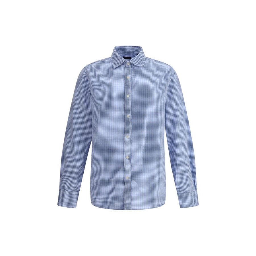 Light Blue Cotton Pattern Shirt