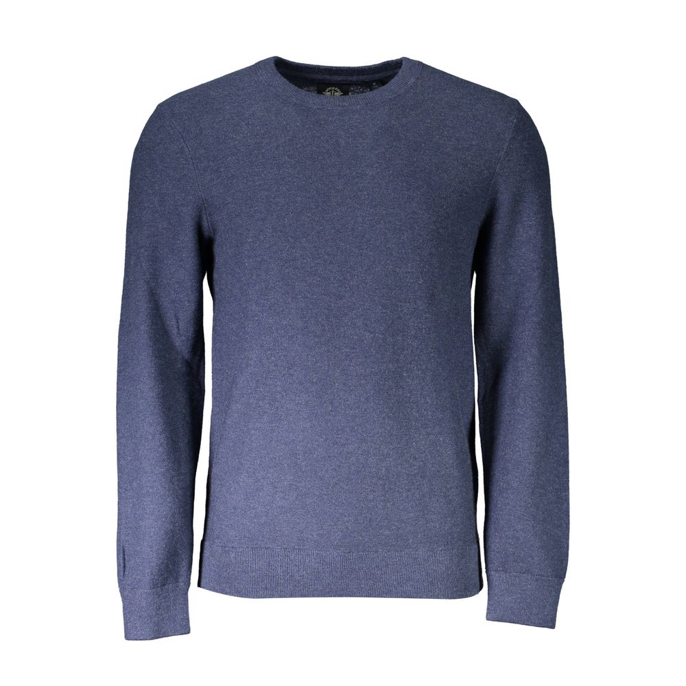 Blue Cotton Mens Sweater