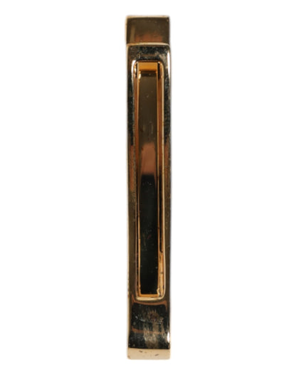 Gold Tone Brass Crystal Branded Accessory Tie Clip Bar