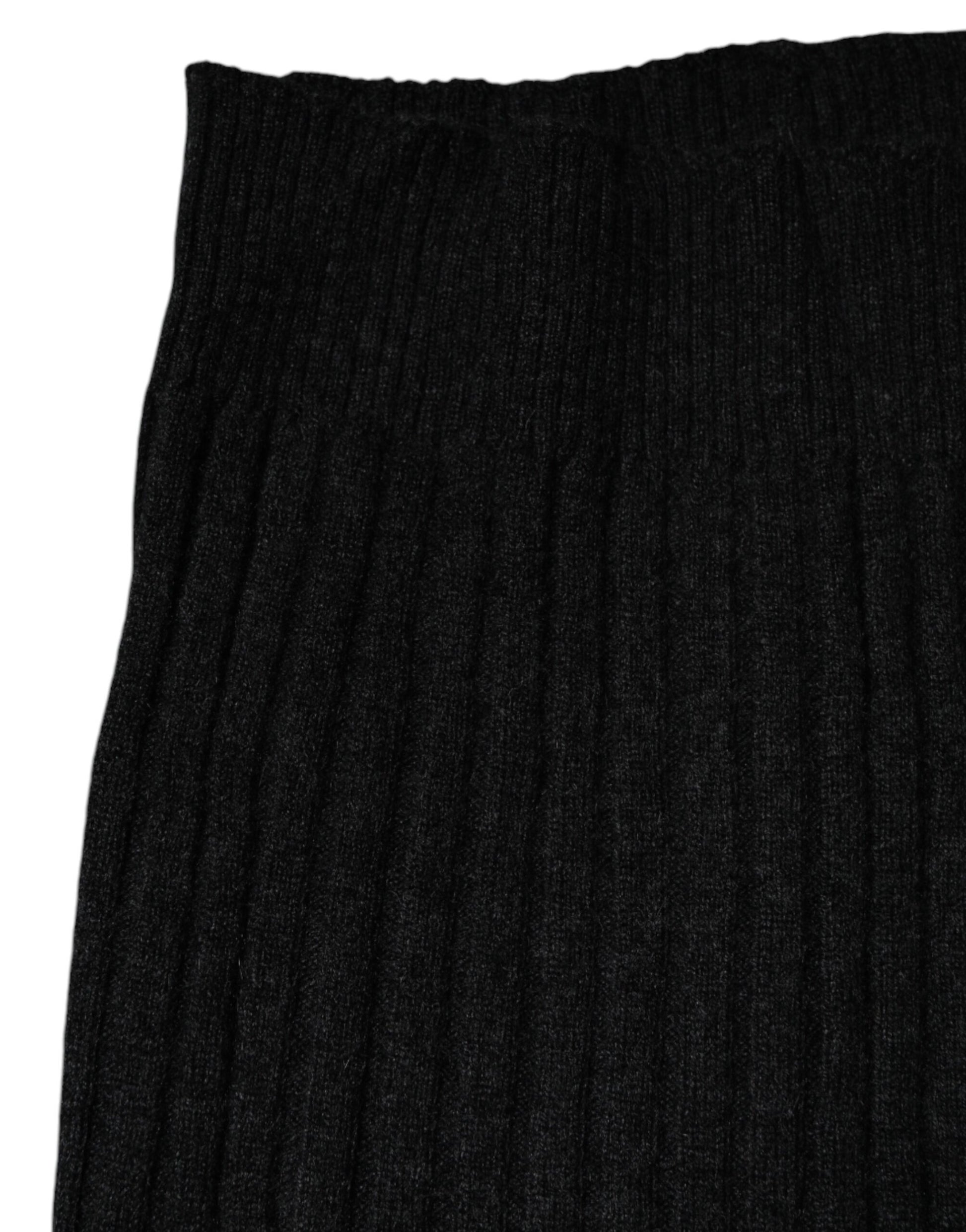 Black Cashmere Knitted Neck Warmer Foulard Scarf