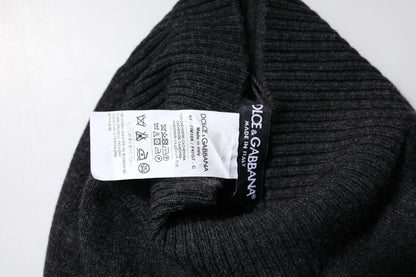Black Cashmere Knitted Neck Warmer Foulard Scarf
