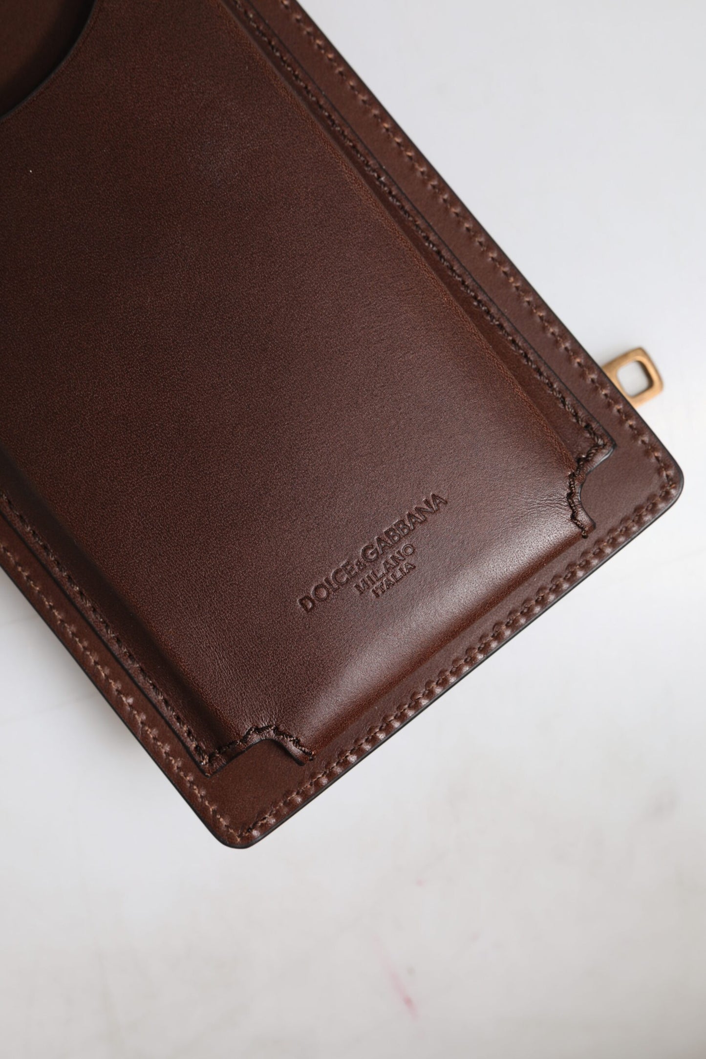 Brown Leather Neck Strap Cross Body Sling Bag