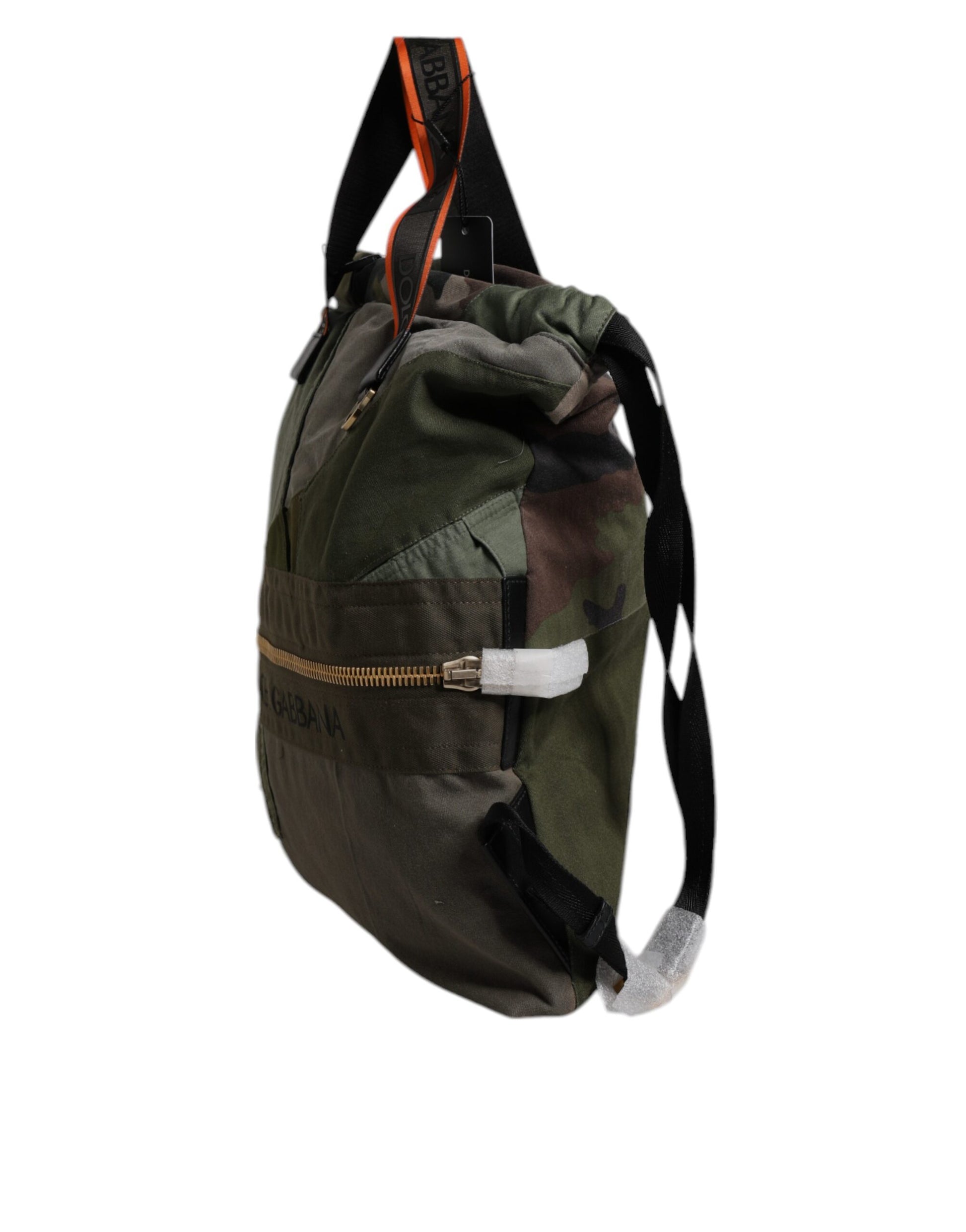 Military Green Patchwork Rucksack Backpack Bag
