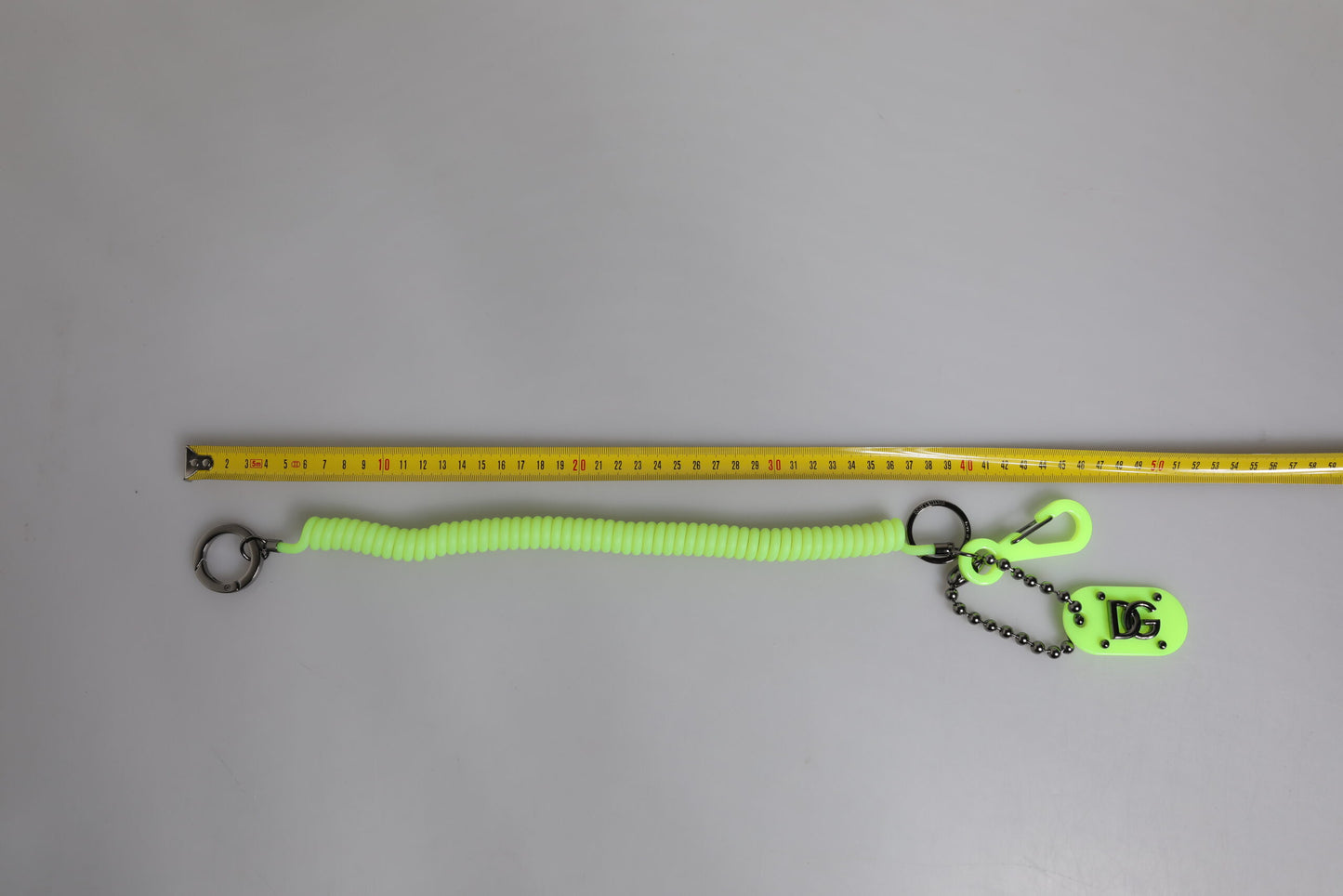 Green Springy Key Holder DG Logo Men's Keychain Keyring