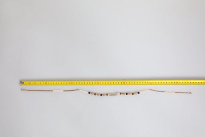 Black Gold Wooden Beaded Logo Pendant Necklace