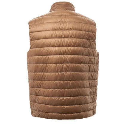 Brown Polyamide Sleveless Jacket