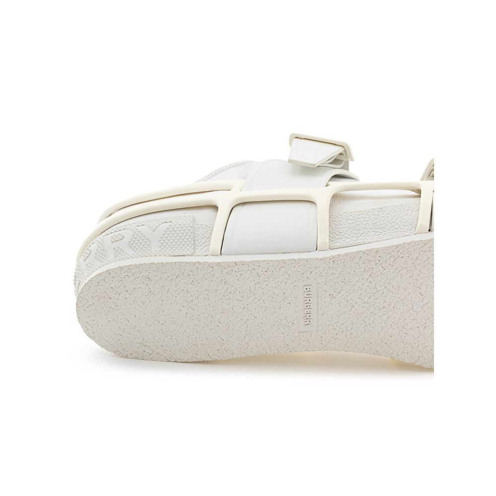 White Cotton Athletic Sneakers