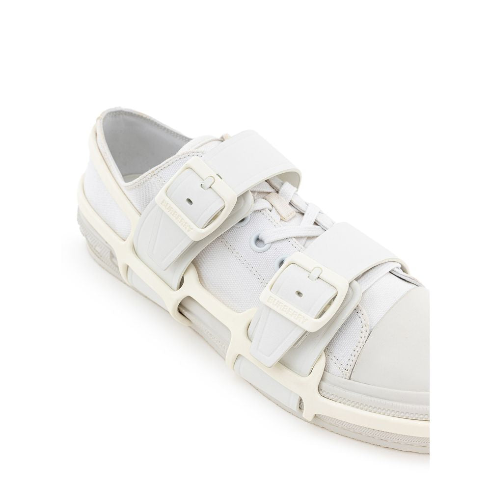 White Cotton Athletic Sneakers