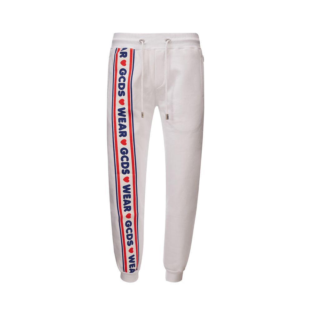 White Cotton Athletic Pants