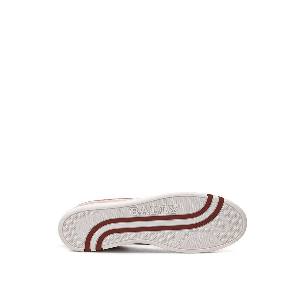 Pink Leather Low Top Sneakers