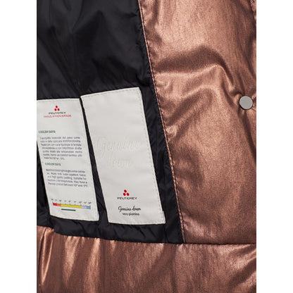 Pink Polyester Full-Length Jacket