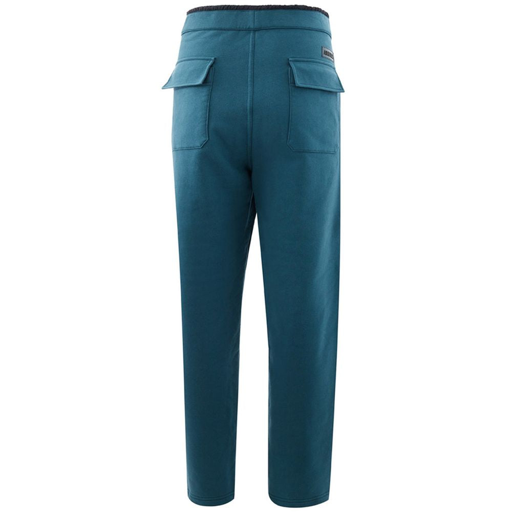 Blue Cotton Athletic Pants