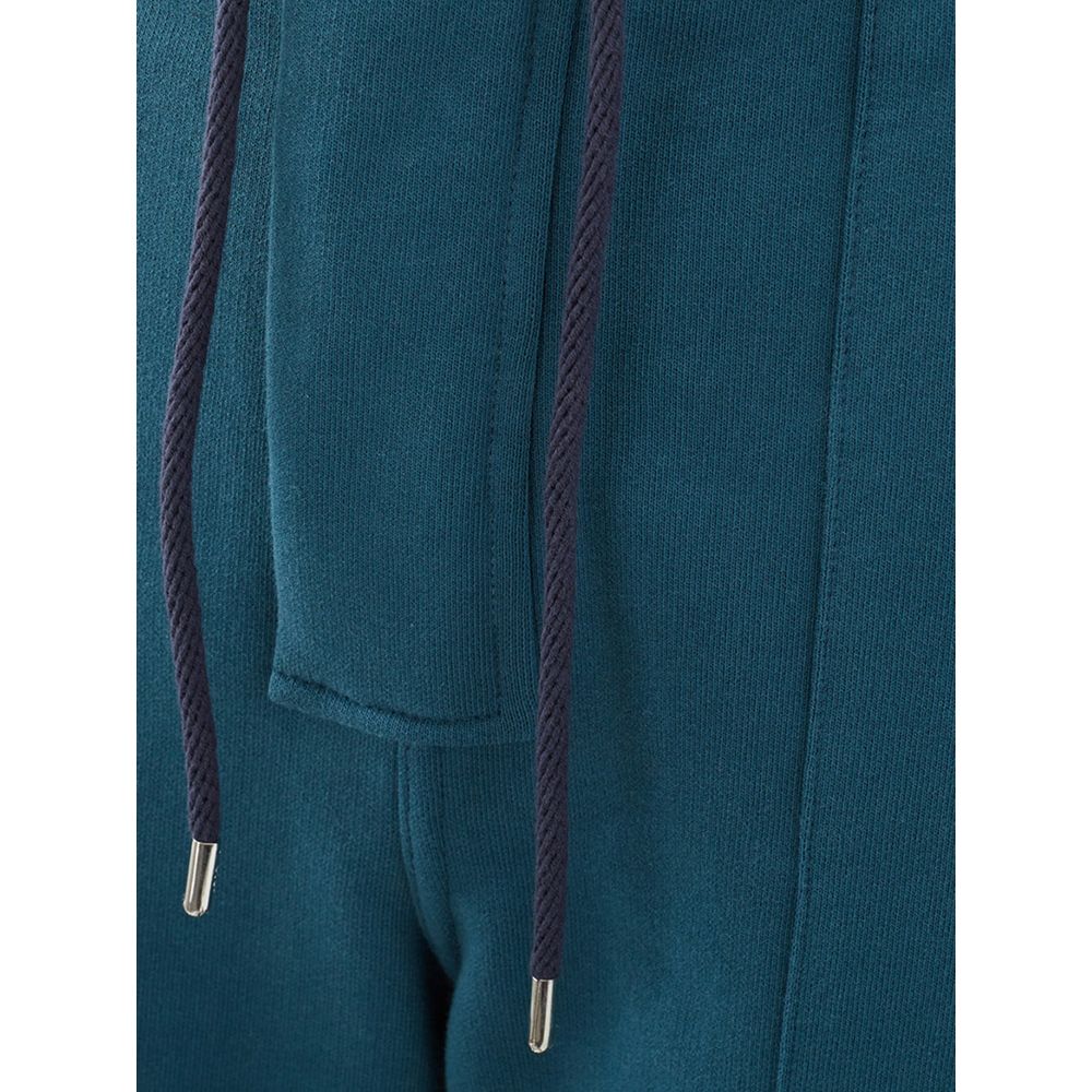 Blue Cotton Athletic Pants