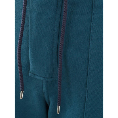 Blue Cotton Athletic Pants