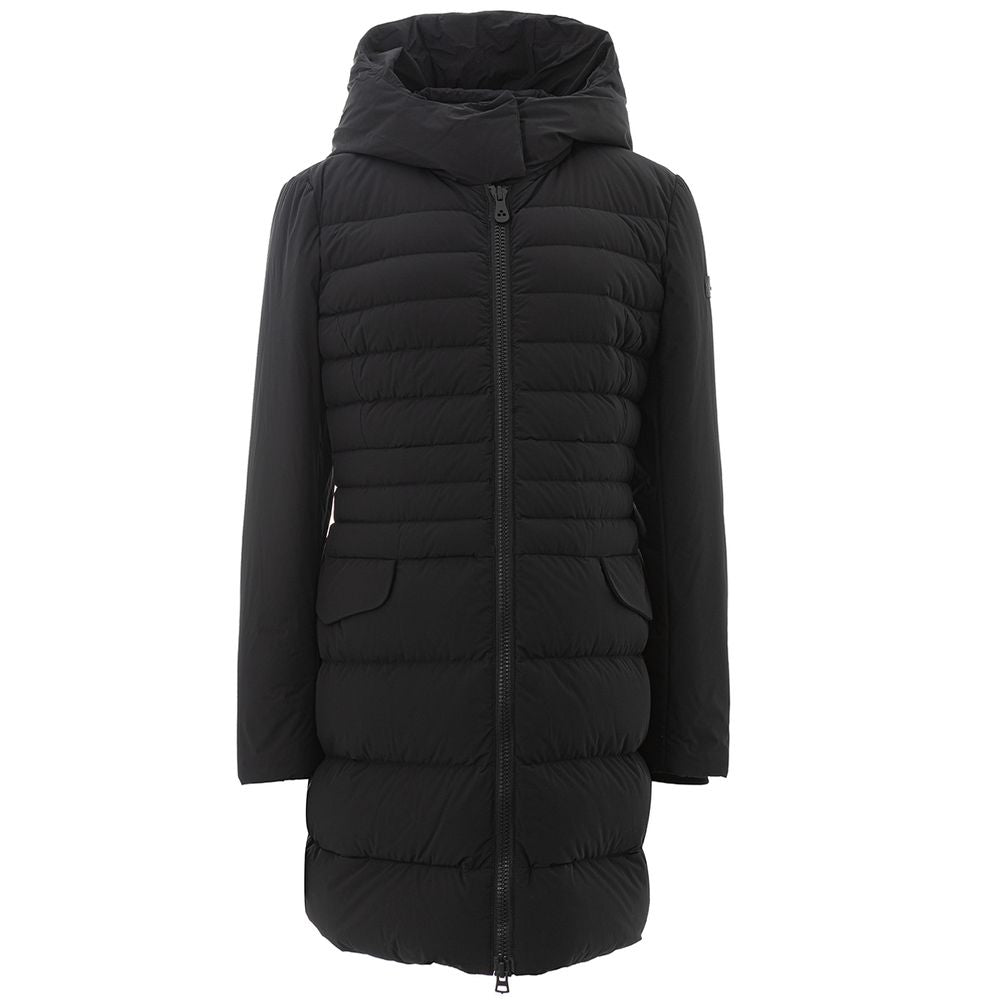 Black Polyamide Full-Length Jacket