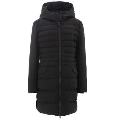 Black Polyamide Full-Length Jacket
