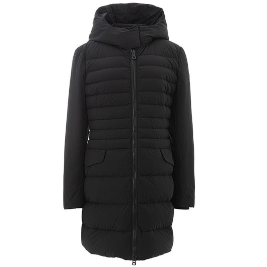 Black Polyamide Full-Length Jacket