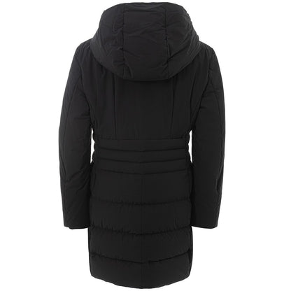 Black Polyamide Full-Length Jacket