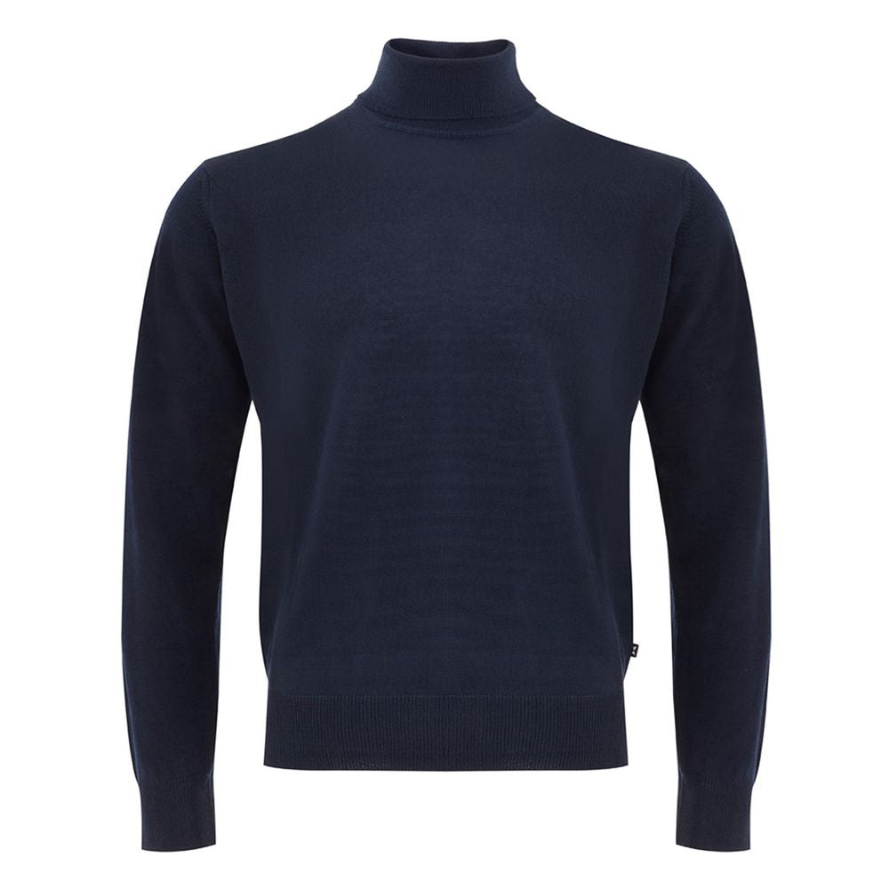 Blue Wool Turtleneck