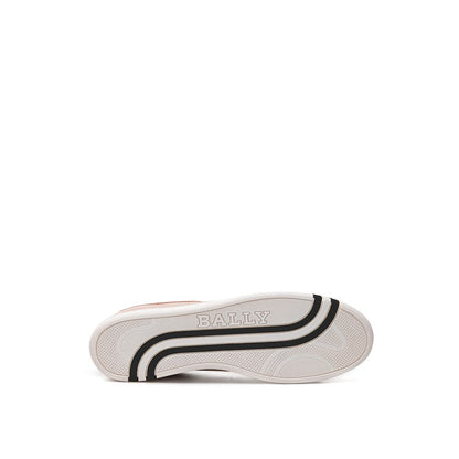 Pink Leather Low Top Sneakers