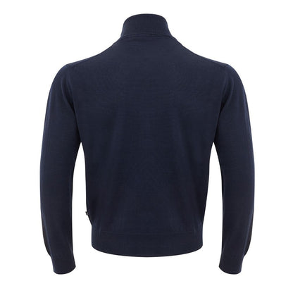 Blue Wool Turtleneck