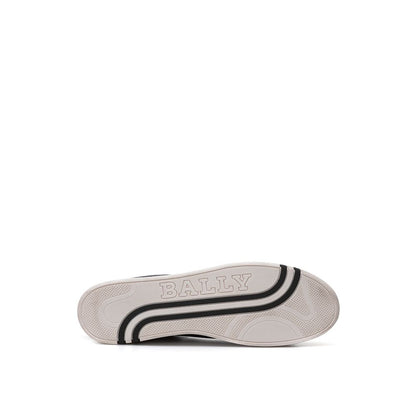 Blue Leather Low Top Sneakers