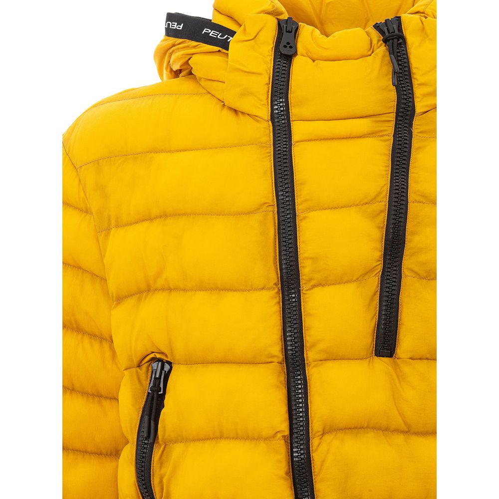 Yellow Polyamide Full-Length Jacket