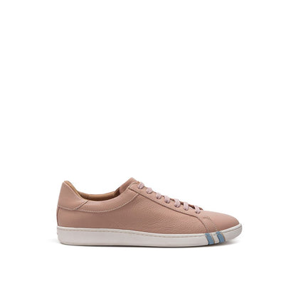 Pink Leather Athletic Sneakers