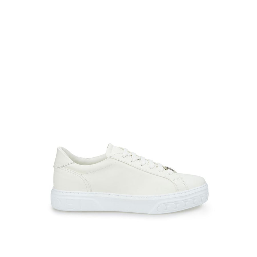 White Leather Athletic Sneakers