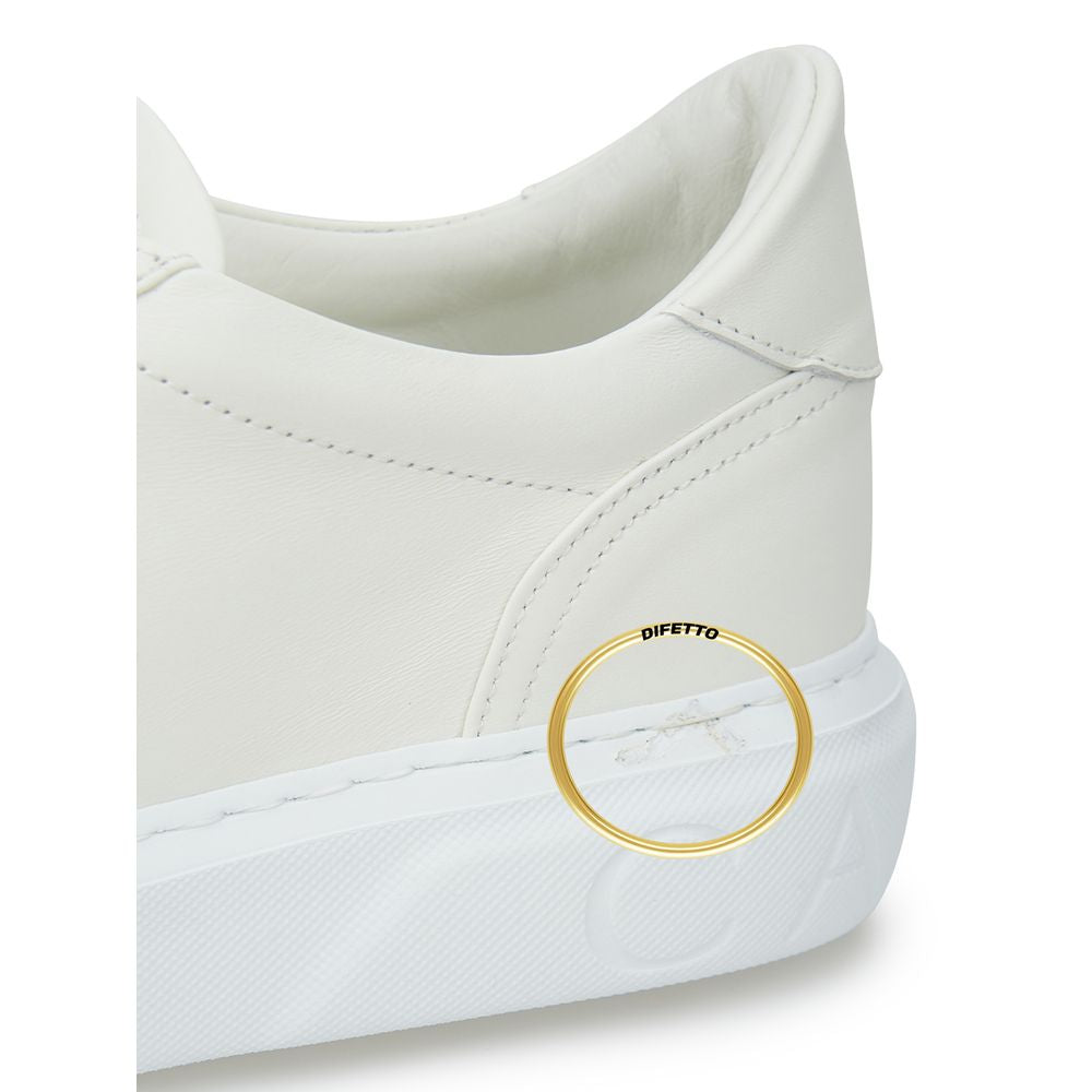 White Leather Athletic Sneakers