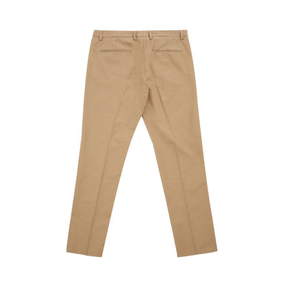 Brown Cotton Chino Pants