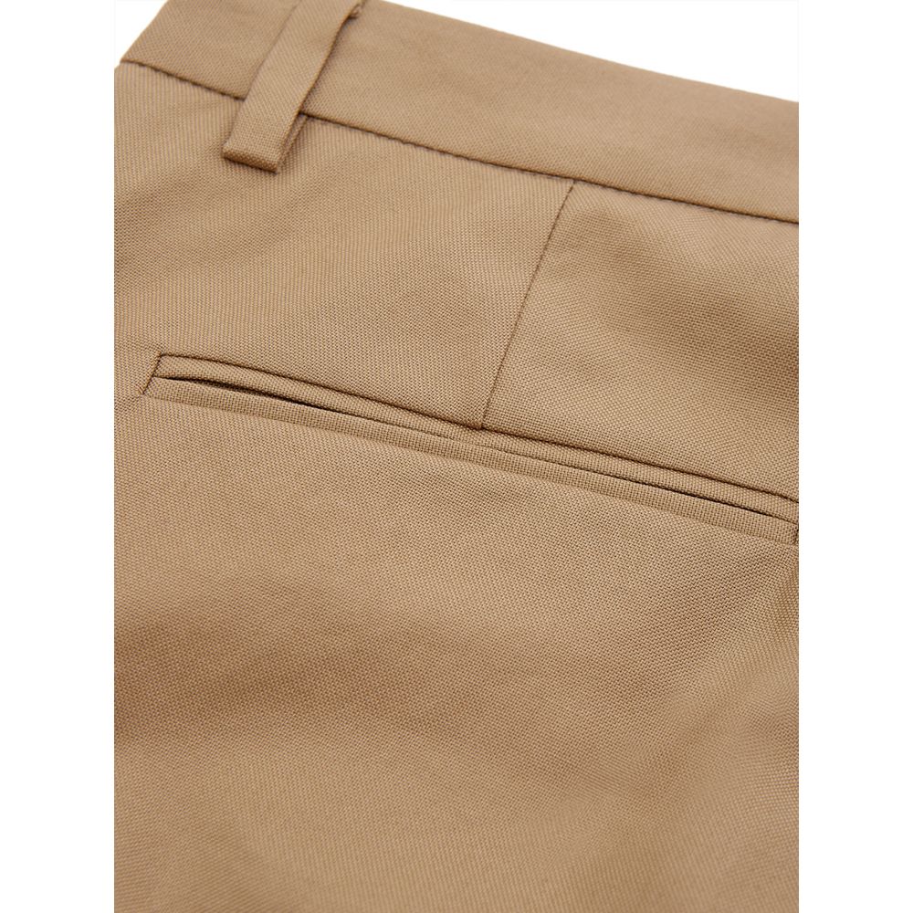 Brown Cotton Chino Pants