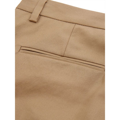 Brown Cotton Chino Pants