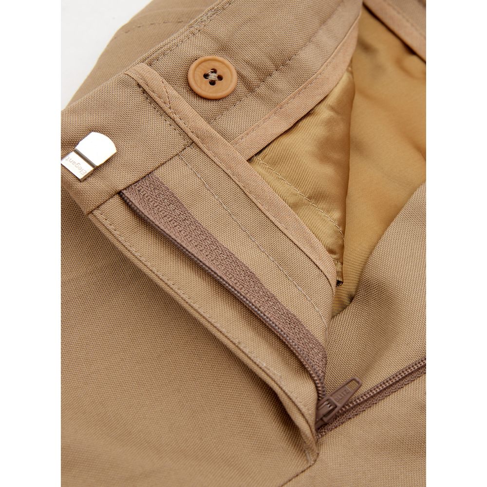 Brown Cotton Chino Pants