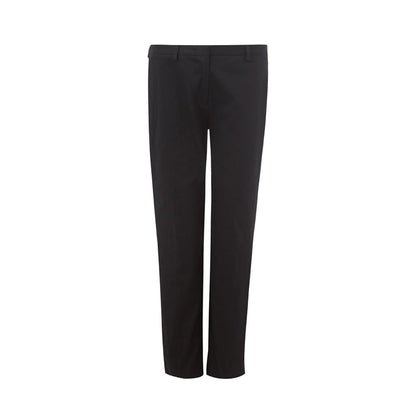 Black Cotton Chino Pants