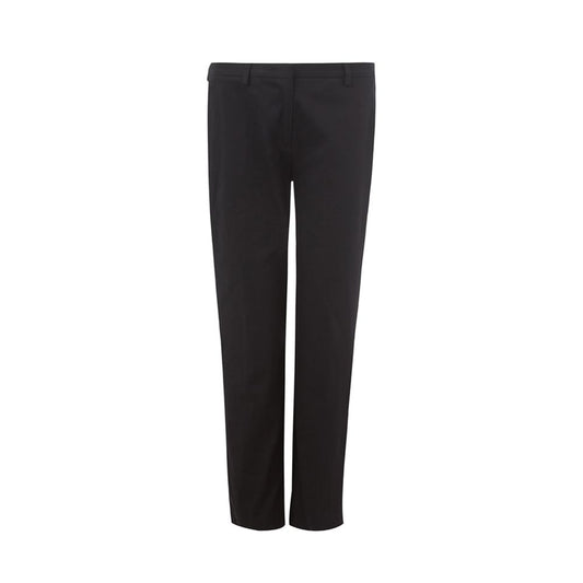 Black Cotton Chino Pants