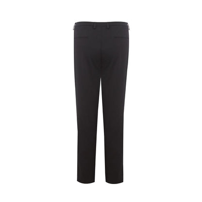 Black Cotton Chino Pants