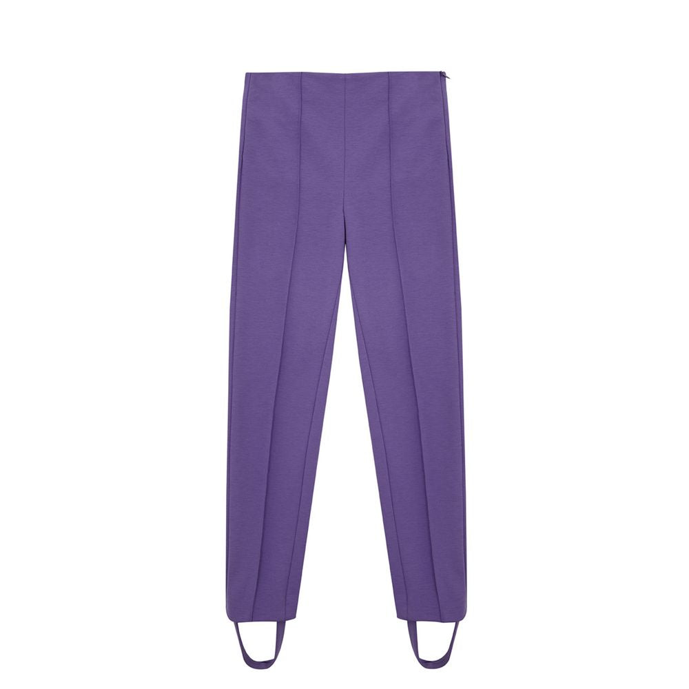 Purple Viscose Athletic Pants