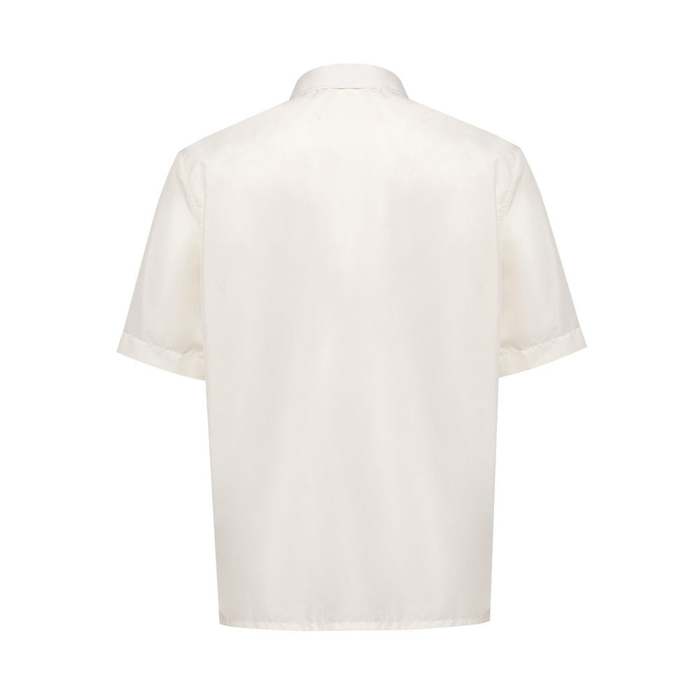 White Polyester Shortsleeve Shirt