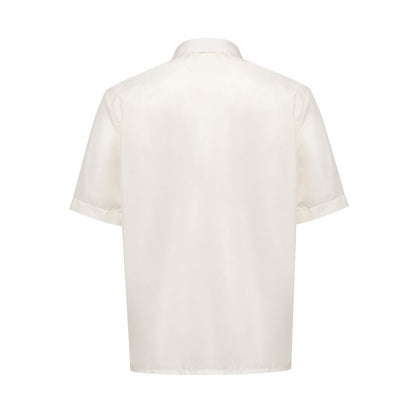 White Polyester Shortsleeve Shirt