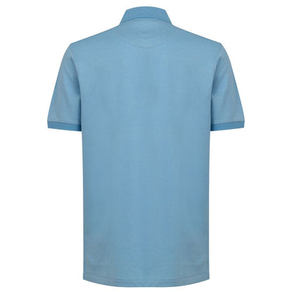 Blue Cotton Polo Shirt