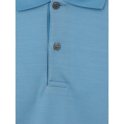 Blue Cotton Polo Shirt
