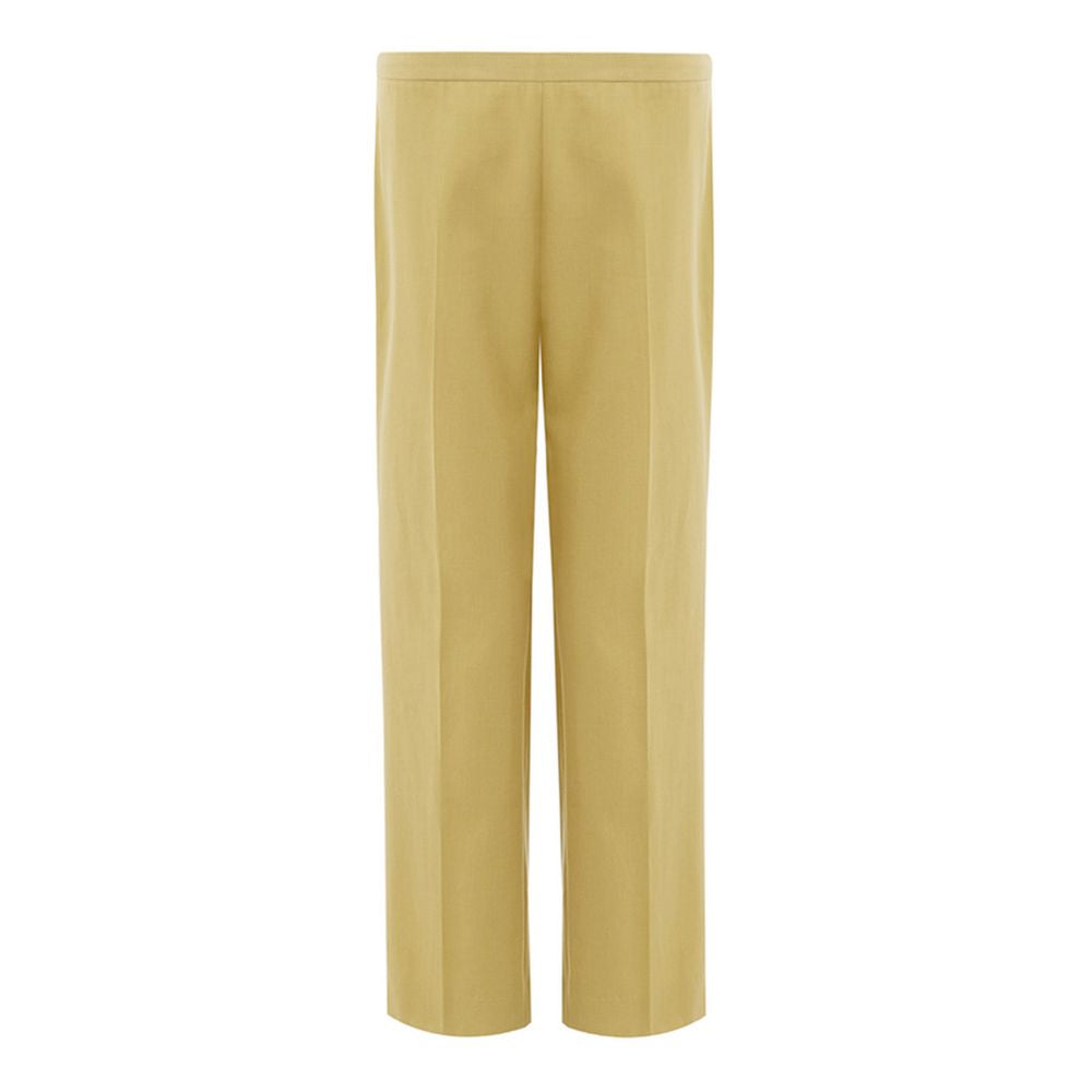 Gold Cotton Casual Pants