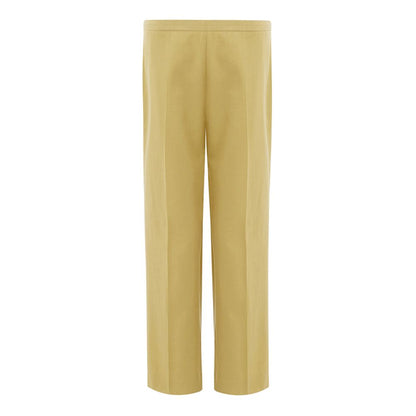Gold Cotton Casual Pants