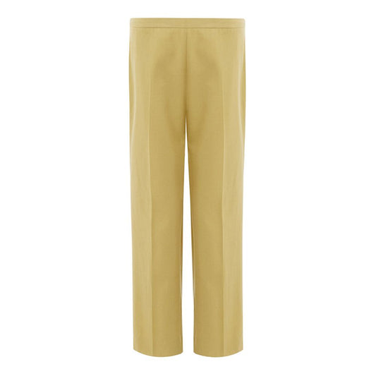 Gold Cotton Casual Pants