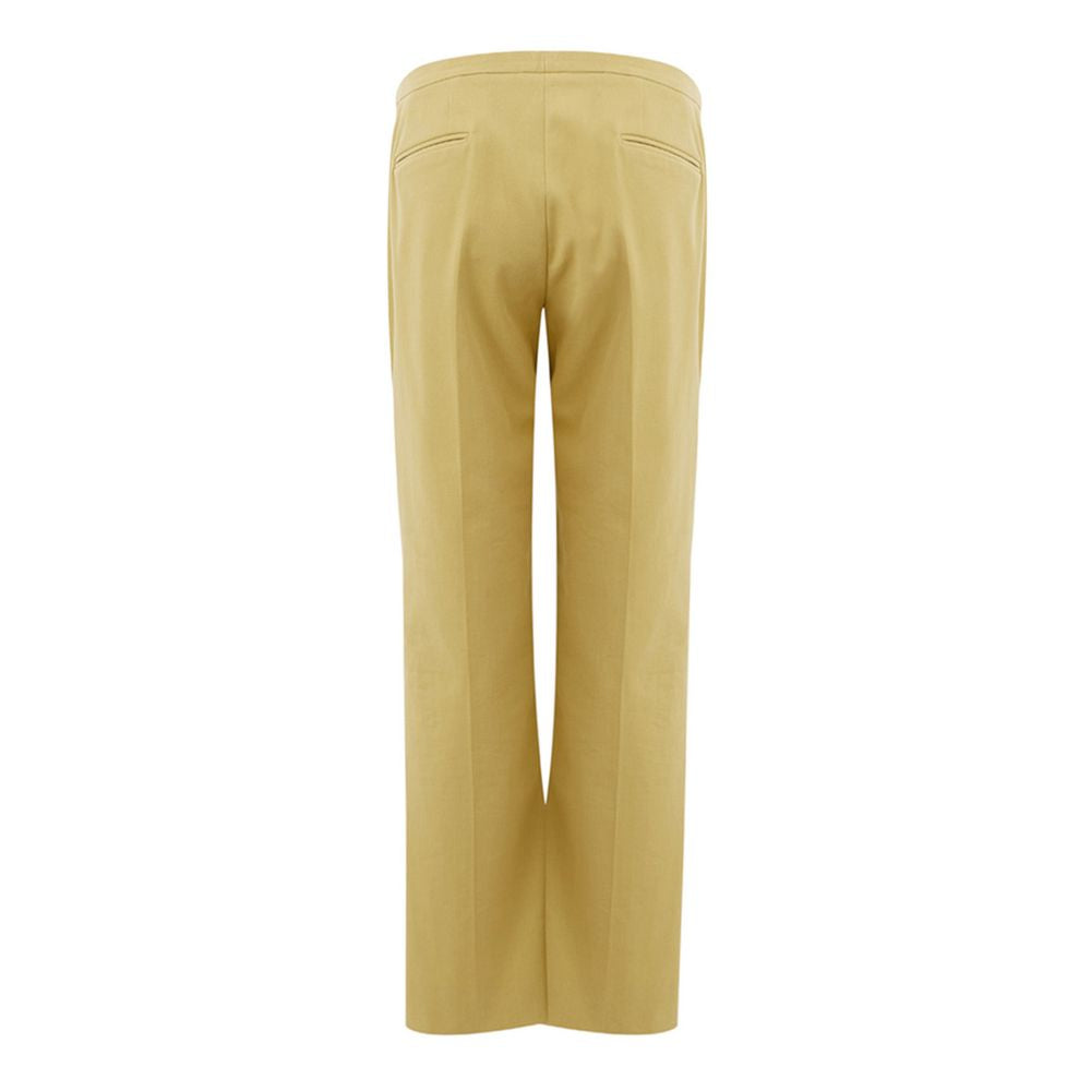 Gold Cotton Casual Pants