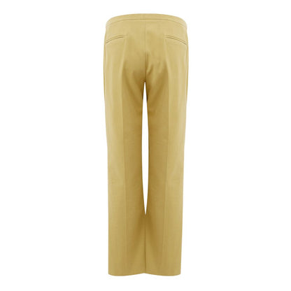 Gold Cotton Casual Pants
